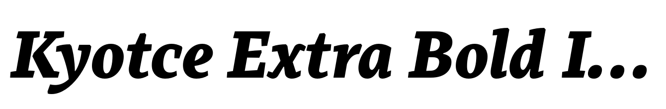 Kyotce Extra Bold Italic